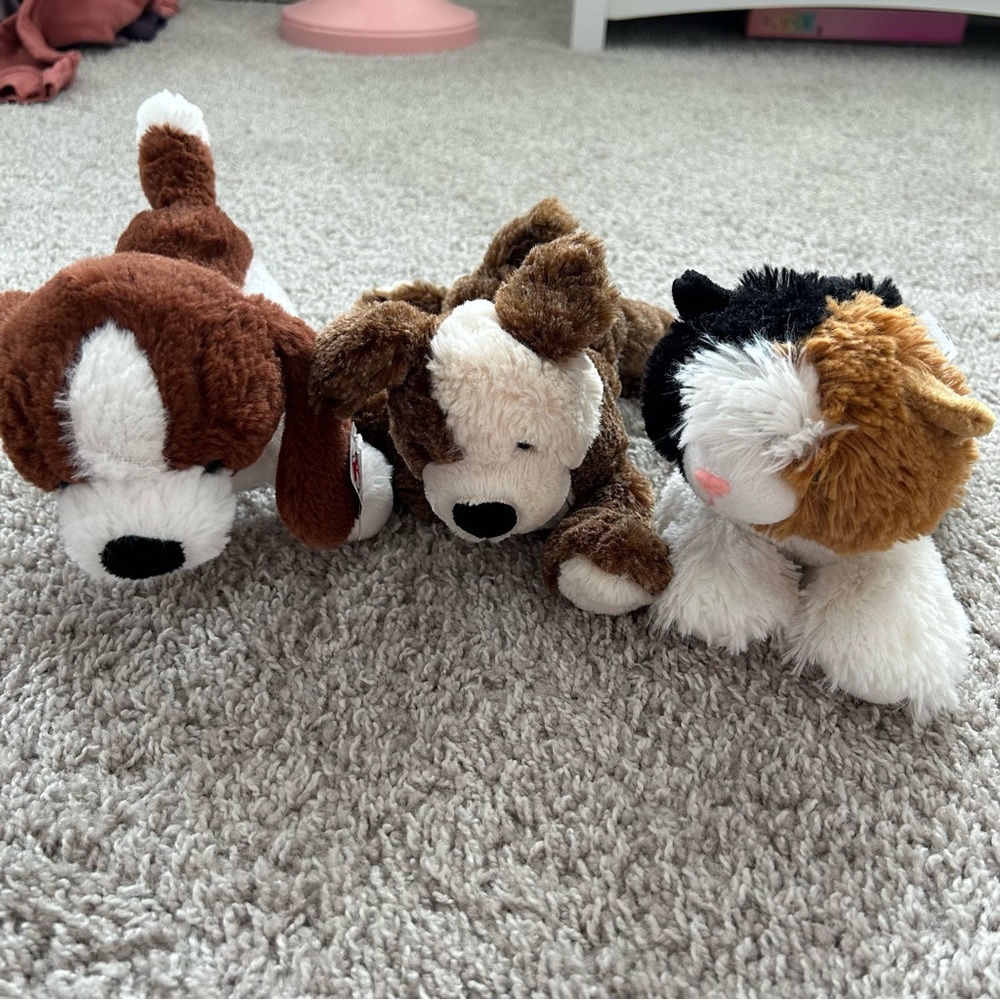 Plush Puppy & Kitten Stuffed Animal Toy Lot of 3 (Mary Meyer, Little Med School)